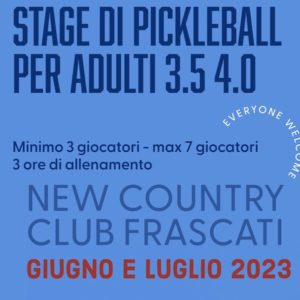 stage pickleball estate 2023 a Roma