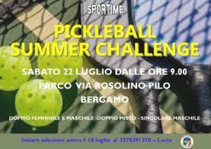 Torneo di pickleball a Bergamo