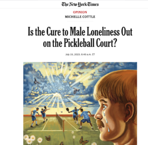 New York Times: il pickleball contro la solitudine maschile?