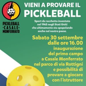 inaugurazione pickleball a Casale Monferrato