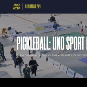 Padel Trend expo a Milano, il pickleball c'è