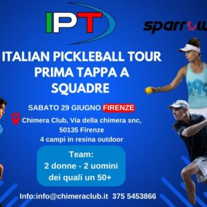 A Firenze parte il tour pickleball