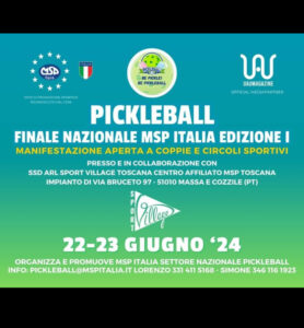 torneo pickleball a Pistoia 22/23 giugno 2024