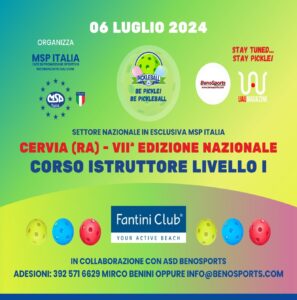 corso istruttori pickleball Cervia