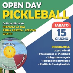 open day pickleball Selva di Fasano