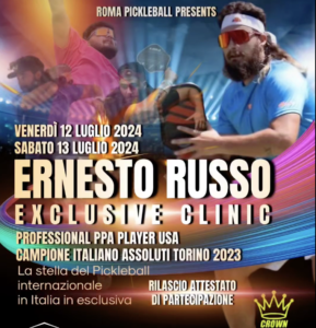 Russo Clinic pickleball a Roma