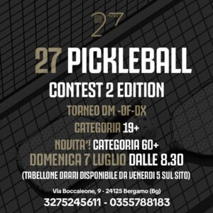 Torneo pickleball avanzato a Bergamo 7/7/24