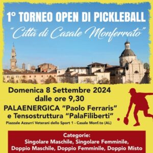 torneo pickleball Casale Monferrato 8 settembre 2024