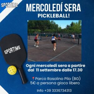 pickleball del mercoledì sera a Bergamo