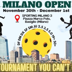 torneo pickleball a Milano novembre 2024