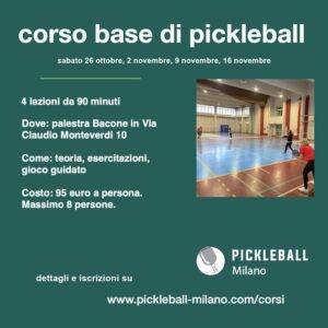 corso pickleball Milano 3