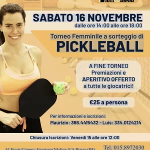 torneo pickleball Piatto Biella novembre 2024