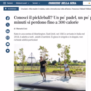 corriere-della-sera articolo pickleball 2025