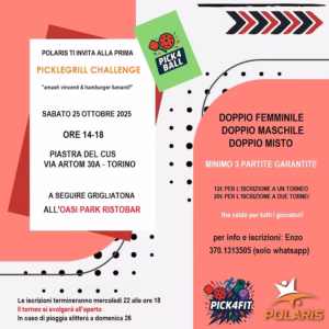 Picklegrill Challenge a Torino 4/10/25