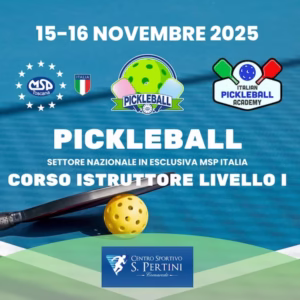 Corso istruttore pickleball a Cornaredo 2025