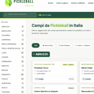 campi pickleball in Italia