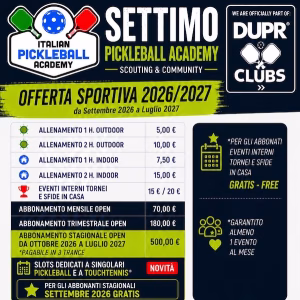 programma pickleball a Settimo Milanese