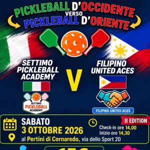 3 ottobre sfida tra Settimo Pickleball e Filipino United Aces